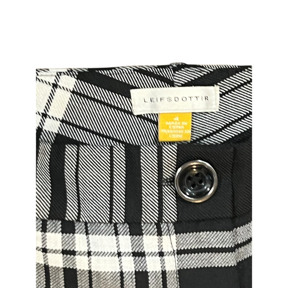 Leifsdottir The Essential Slim Womens Black Plaid Crop Pant Size 4 Anthropologie - Picture 6 of 6